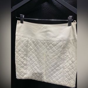 PHILIPP PLEIN mini leather skirt with a chain detail